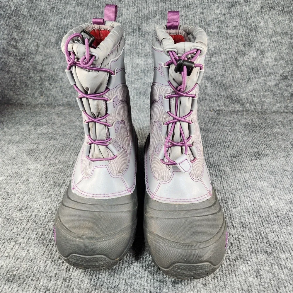 The North Face Boots Girls Alpenglow Waterproof Winter Snow Grey Purple Size 5